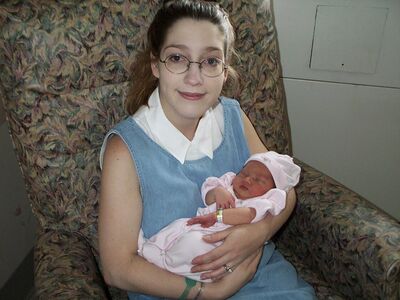 Mommy and I dressed to go home