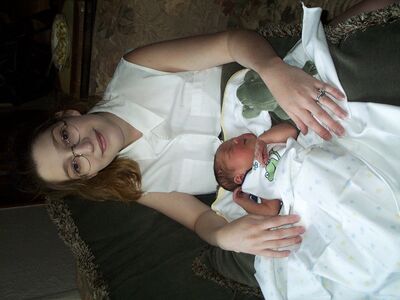 Mommy and me…I'm wearing the frog outfit