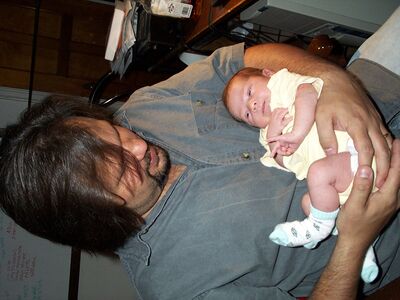 Daddy holding me