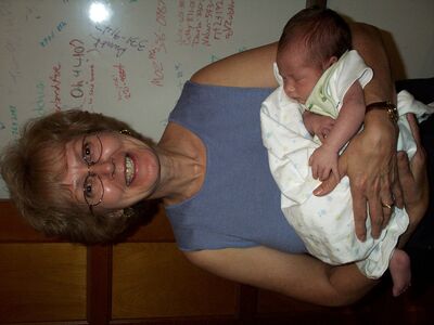 Grandma Bev holding me
