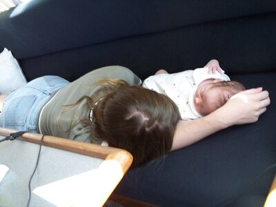 Mommy and I sleeping