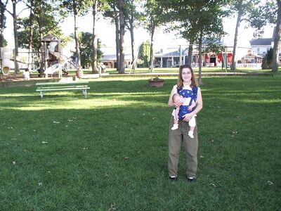 Mommy holding me at put-in-bay