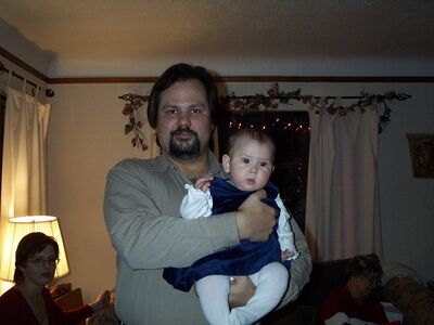 Daddy holding me