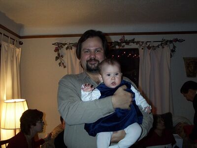 Daddy holding me