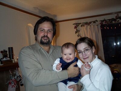 My family…Daddy, Mommy and me smiling