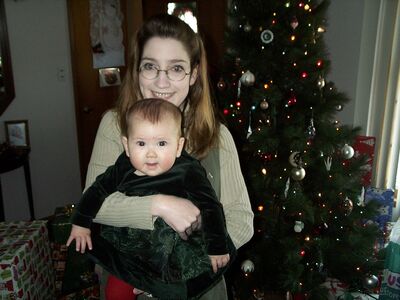Mommy holding me