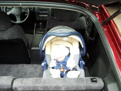 My first car ride in the carseat