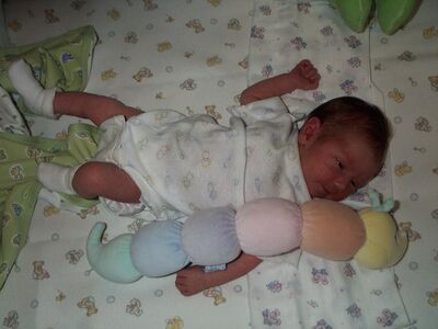 Me in my crib with skinny legs