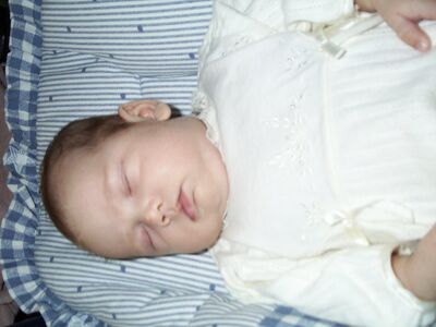Me sleeping in the swing