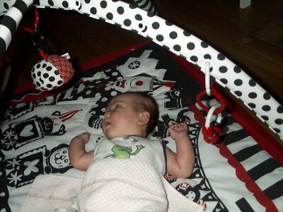 Me on my playgym in frog outfit