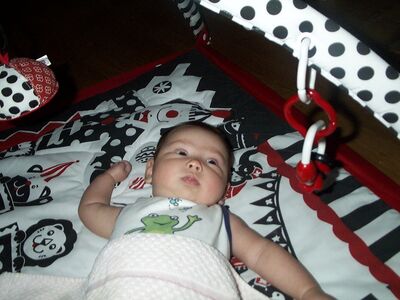 Me on my playgym in frog outfit