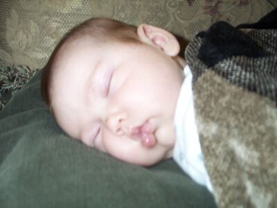 Me asleep on the couch close up