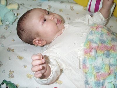 Me playing in the crib