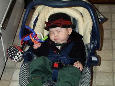 Me asleep in carseat