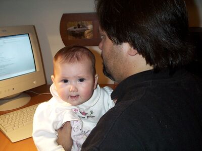 Cute pic of me by computer