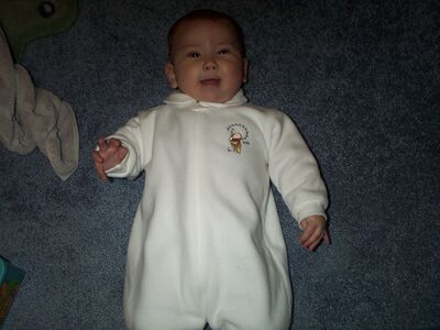 Me in Pooh sleeper (Cute!)