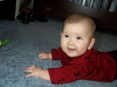 Me in red sweater smiling
