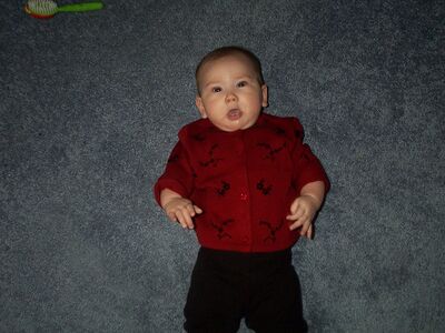 Me in red sweater