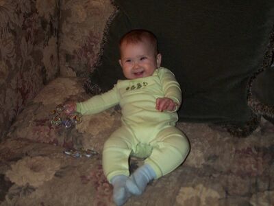 Me in the Limlim pj's smiling