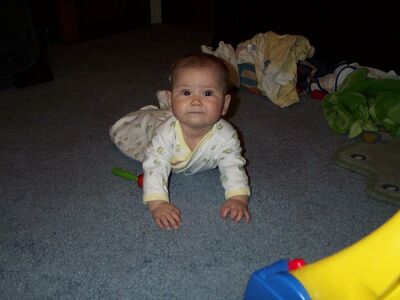 Me in an ooh-frog outfit crawling far away