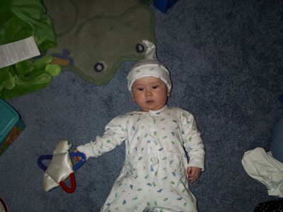 Me in the pond outfit with the smiling star