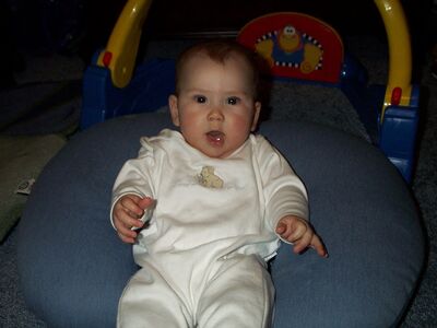 Me in the white puppy outfit