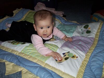 Me on the whirligig blanket