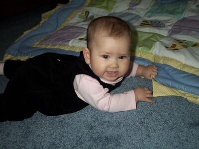 Me on the whirligig blanket