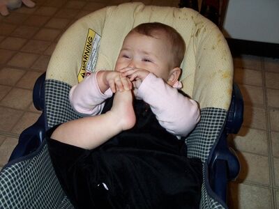 Me grabbing my feet