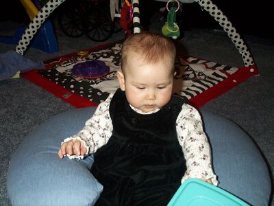 Me sitting in the boppy