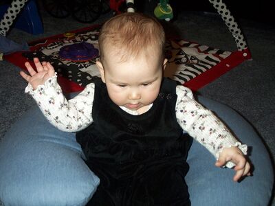 Me sitting in the boppy