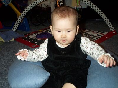 Me sitting in the boppy