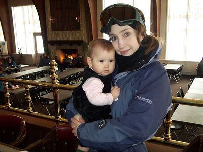 Mommy and Me by the fire