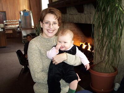 Aunt Anita and Me showing off my big tooth