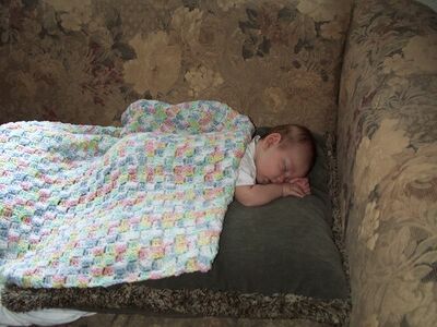 Asleep on couch
