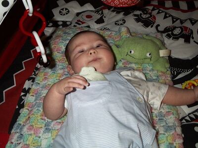 Me in a cute frog outfit