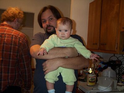 Daddy holding me