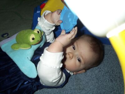 Me in my blue dress with the frog