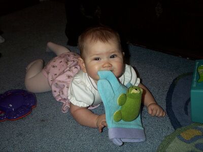 Me in my pink dress with frog
