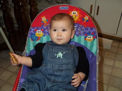 Me in frog overalls
