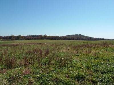 DSCF3892 - Emmitsburg Rd near McLaws Position looking SE at Little and big Round Top.JPG