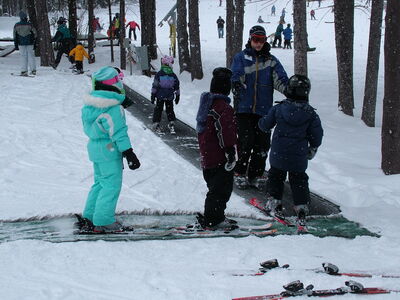 Emily in ski school
